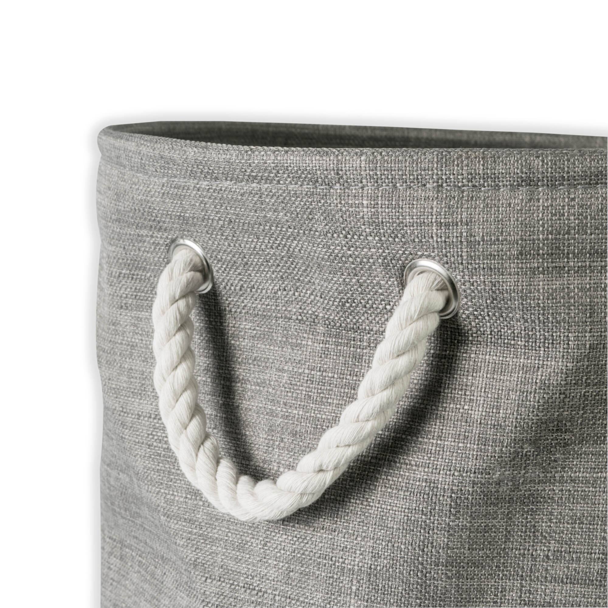 Gray Polyester Variegated Round Bin